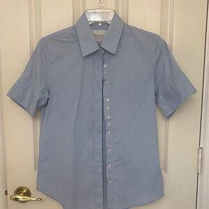 The Shirt by Rochelle Behrens Light Blue Casual Button Down